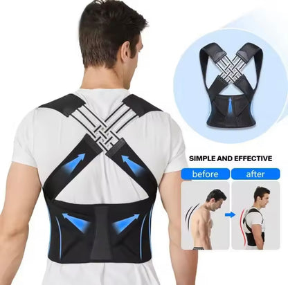 Corrector de postura ajustable para espalda y hombros