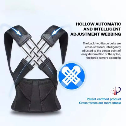Corrector de postura ajustable para espalda y hombros
